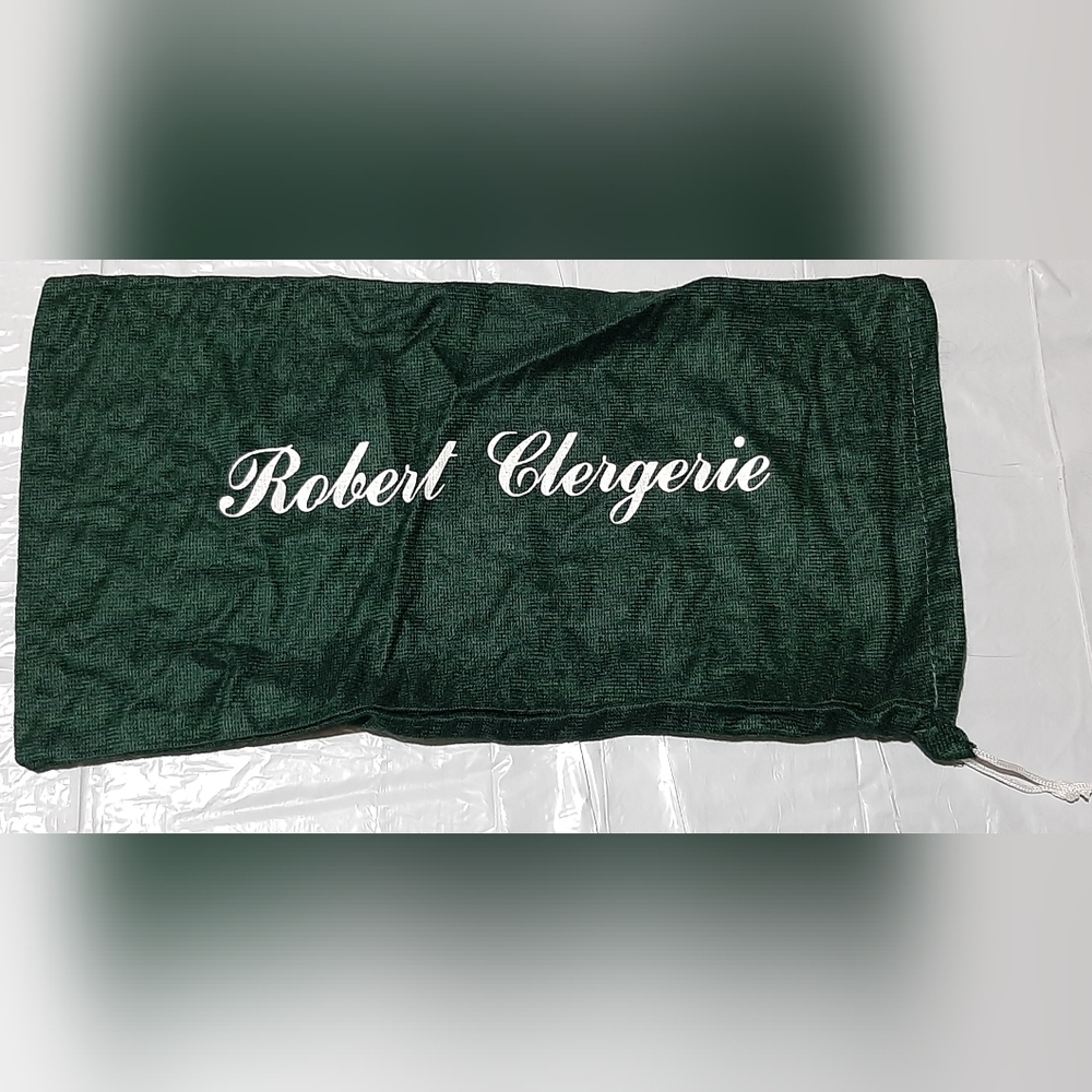🌿ROBERT CLERGERIE🌿Green & White Dust Bag